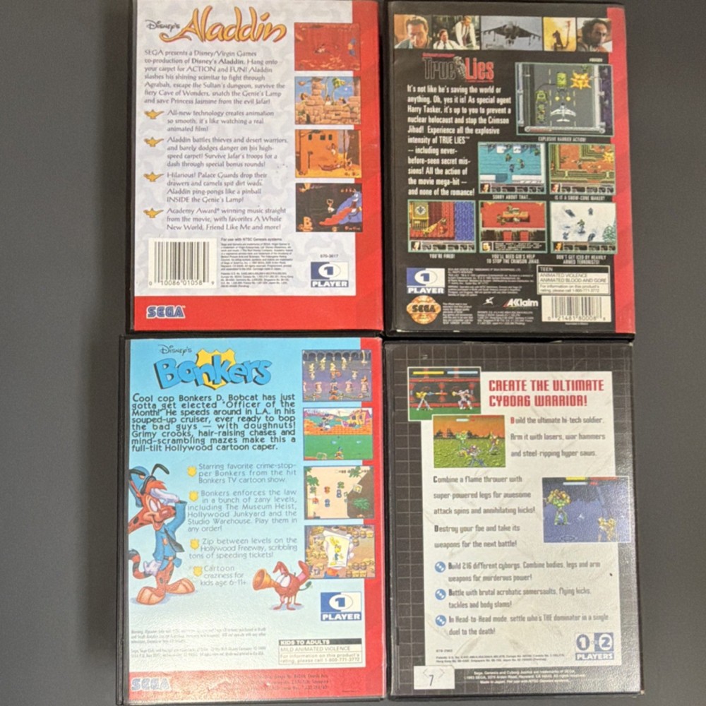 Sega Genesis Game Cases (Assorted)