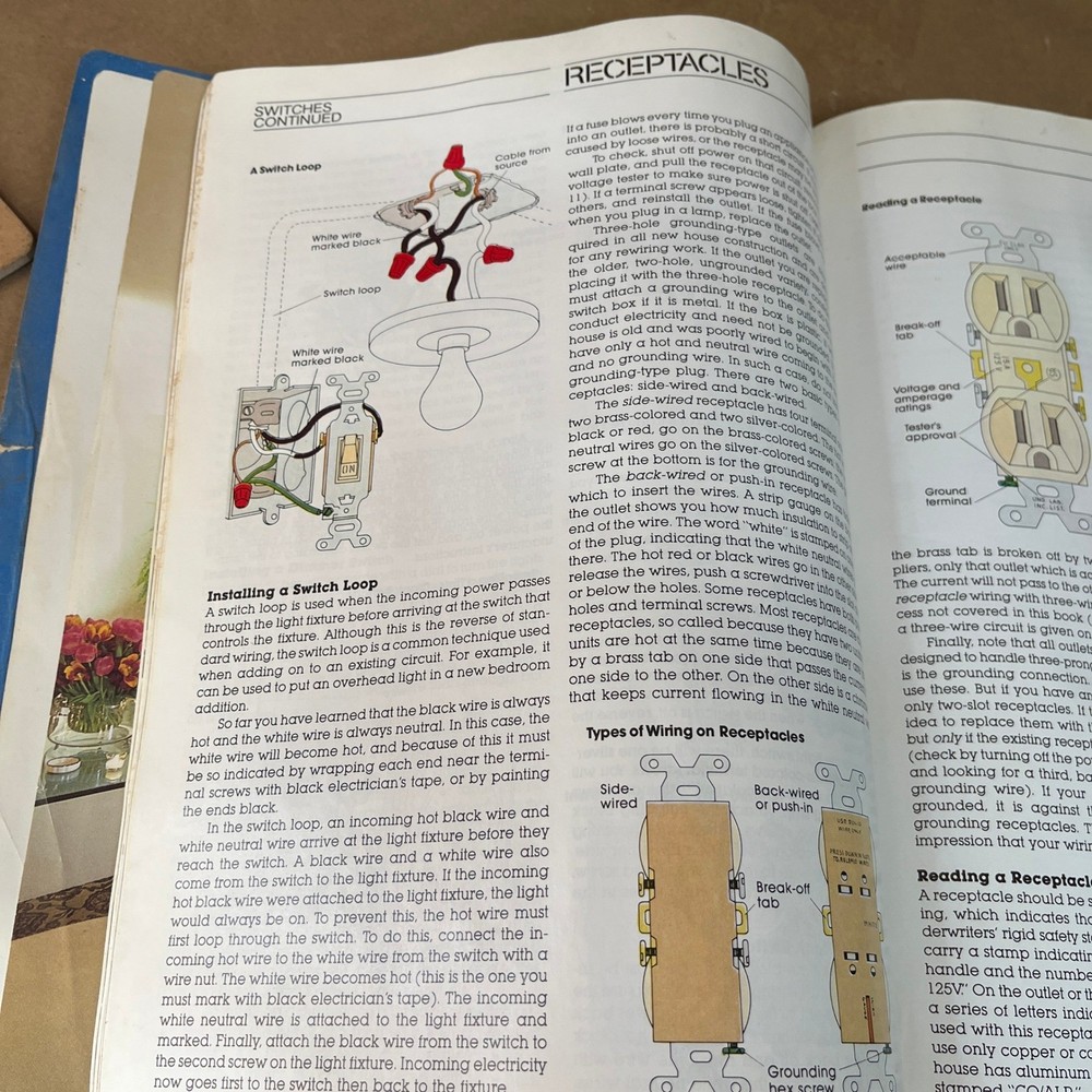 1982 Basic Wiring Techniques by Ortho Books Electrical Illustrated Repair Guide