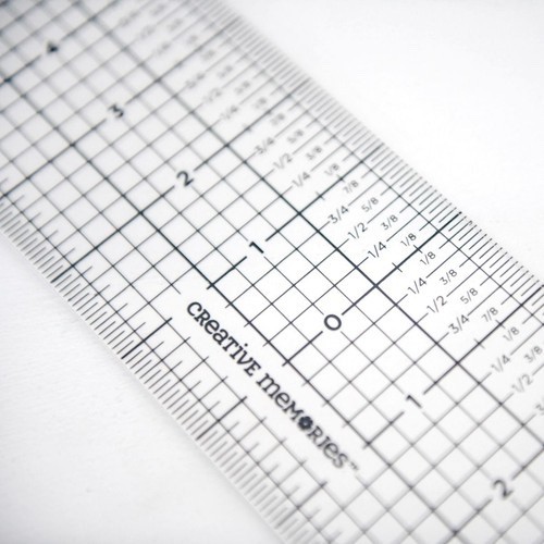 Creative Memories Zero Centering Ruler, 12" long x 3" wide, Clear NEW