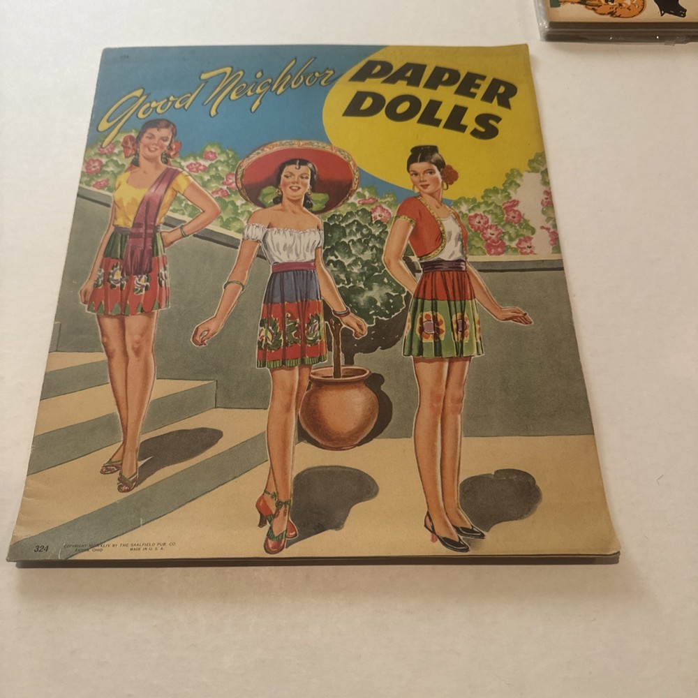 VNTG ORIGINAL GOOD NEIGHBOR PAPER DOLLS UNCUT by SAALFIELD