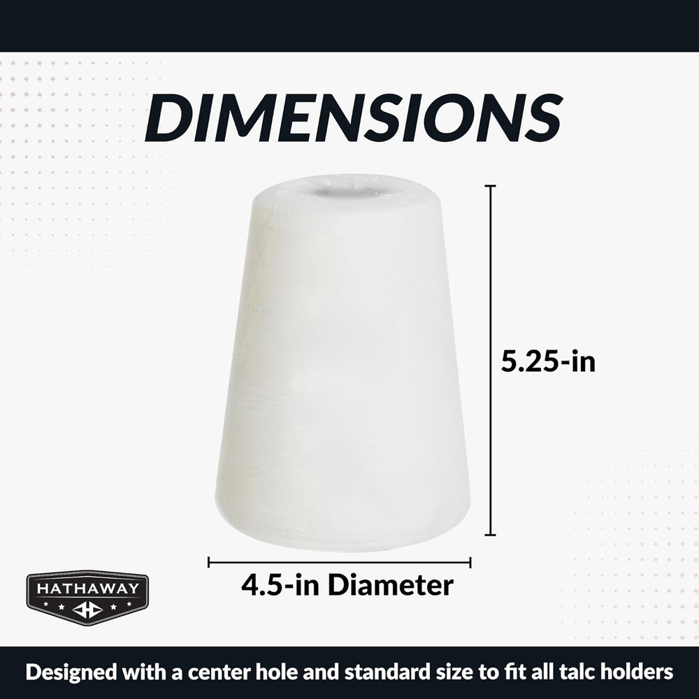 Silver Cup Cone Talc Chalk, White