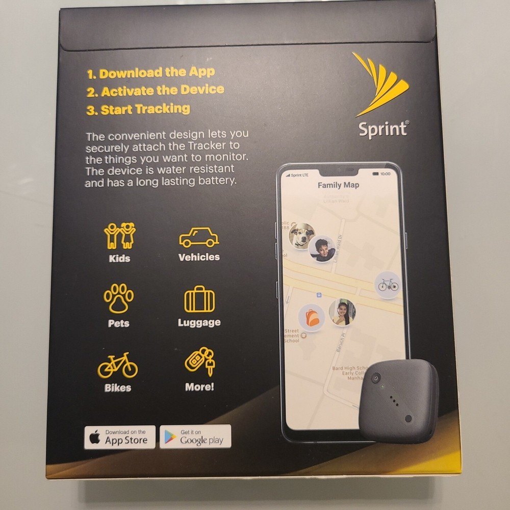 NEW Sprint Tracker Safe & Found GPS Tracker Apple Android Compatible