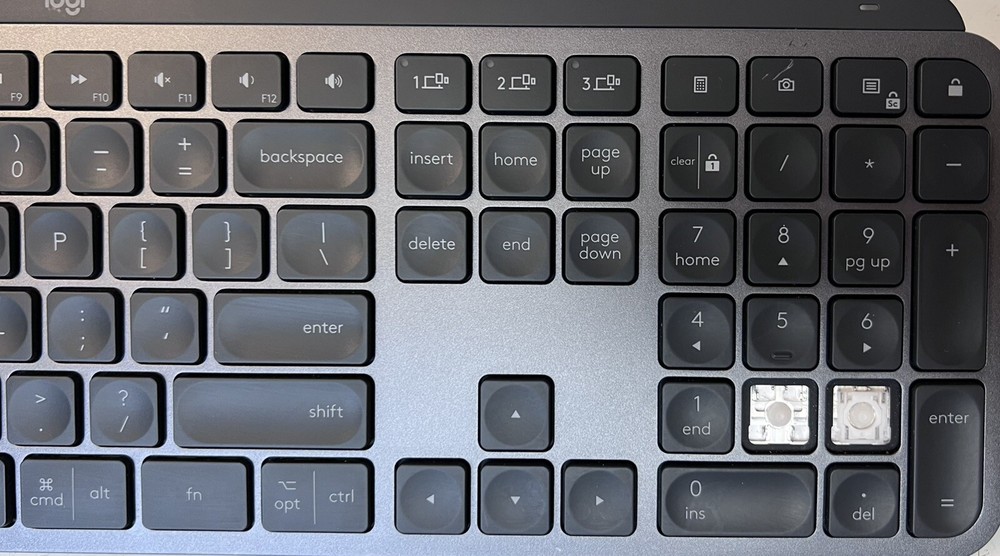 Logitech MX WIRELESS GRAY INDIVIDUAL REPLACEMENT KEYBOARD KEYCAPS KEYS (YR0073)