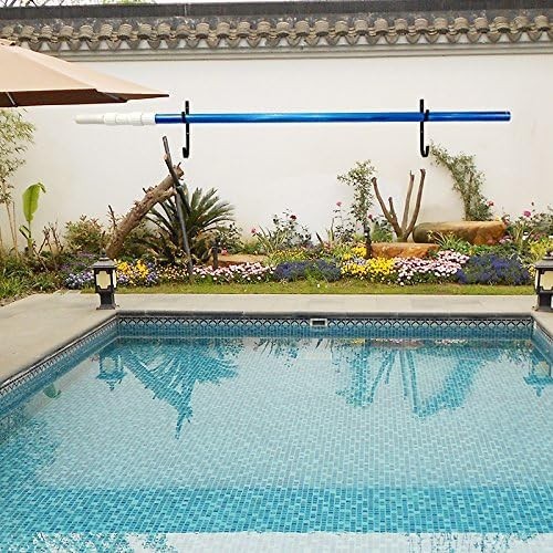 4pc Black Aluminum Pool Pole Hanger Set for Effortless Organization