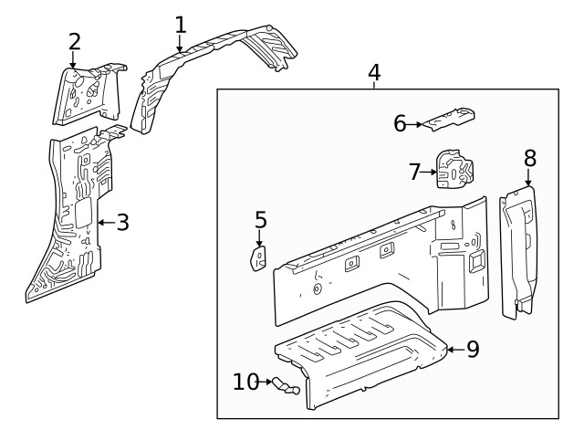 Genuine GM Inner Panel Assembly Brace 85552983