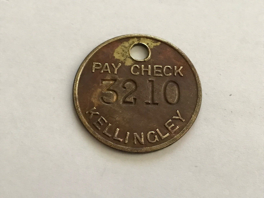 Original Kellingley Colliery Pit Check Token Tally 3210