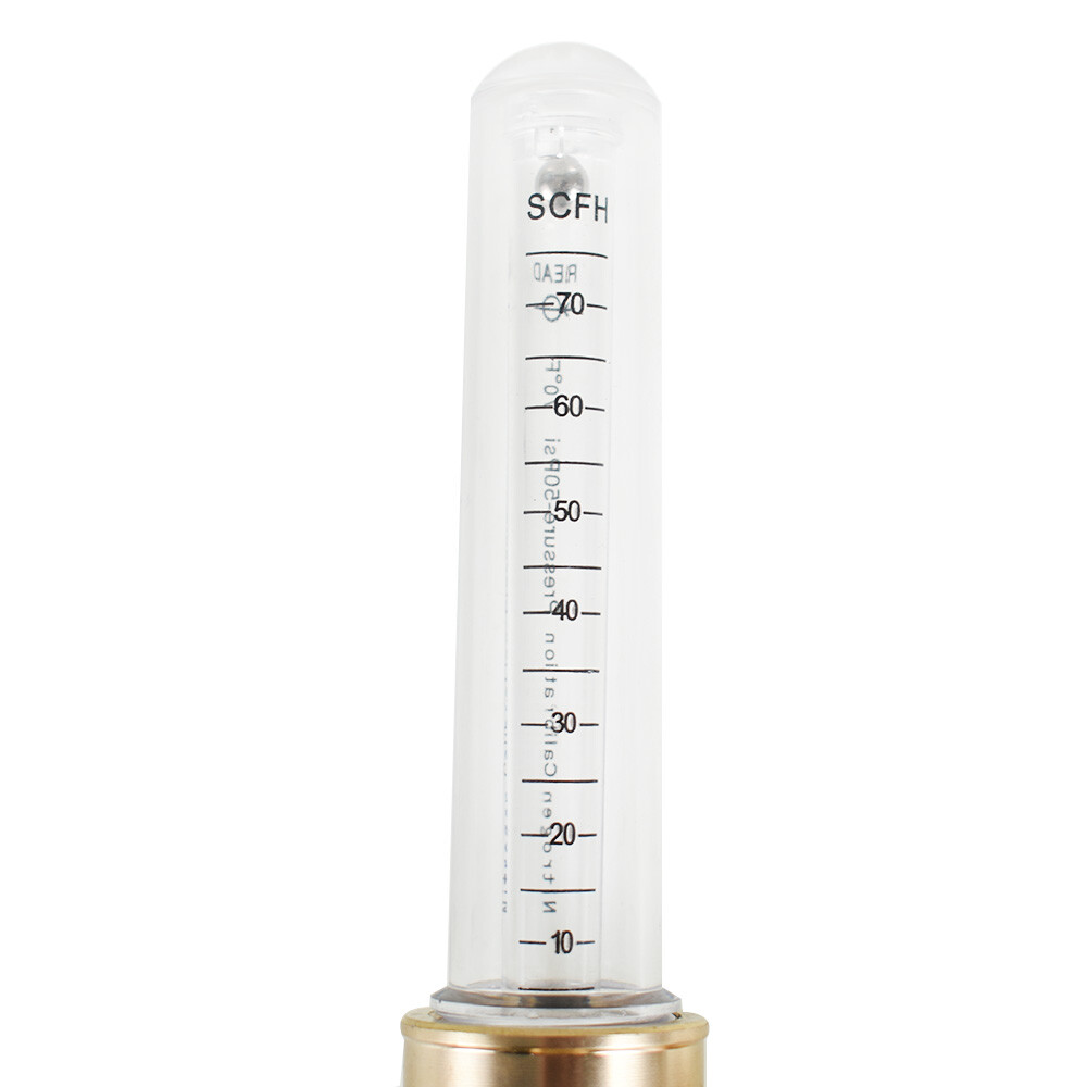 Brass Body Construction Nitrogen Flow Meter Max inlet Pressure 50 PSIG Precision