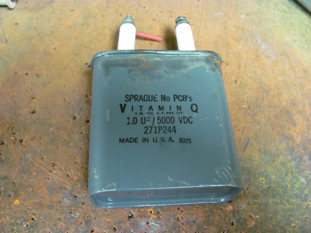 .1MFD 7500 OIL FILLED CAPACITOR COENEL DUBILER 7201