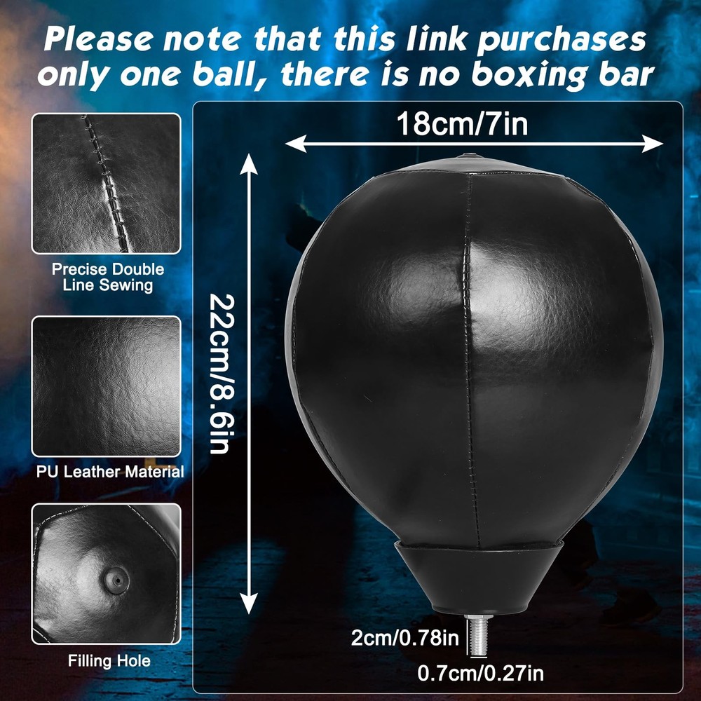 Boxing Speed Bag Reflex Featuring a Universal 8mm Screw and a Replaceable Spa...
