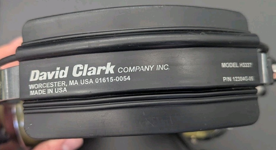 David Clark H3332 Ground Support Headset Lot 2 -UNTESTED AS-IS READ DESCRIPTION
