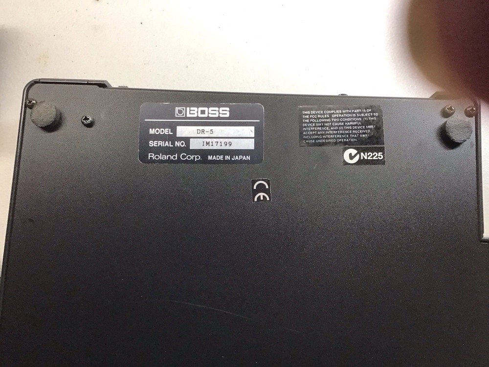 Boss DR-5 Rhythm Section Drum Machine & Sequencer AC Adapter Tested Works