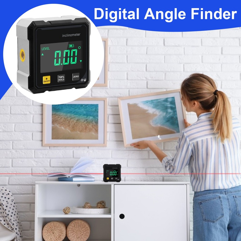 Magnetic Digital Level Box Lcd Angle Finder Protractor Inclinometer Bevel Gauge
