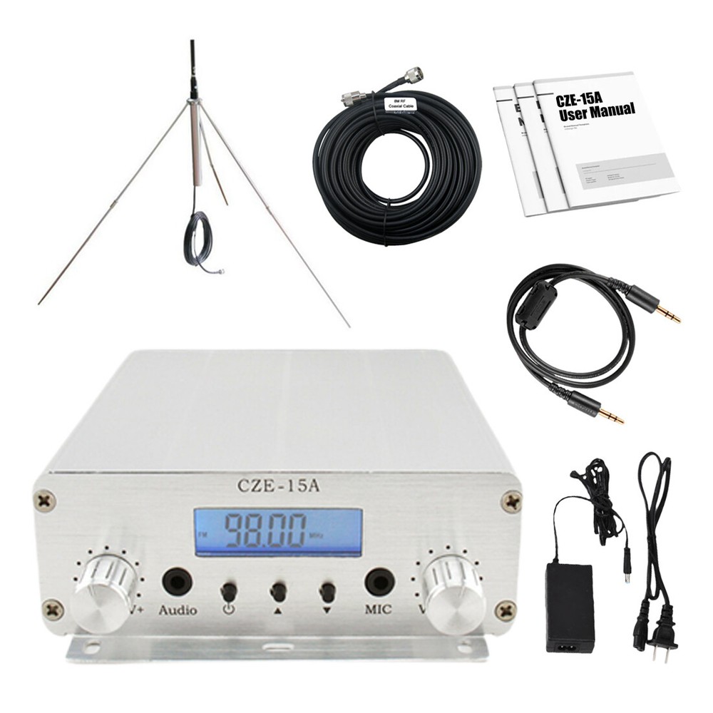 CZE-15A Digital Transmitter For Drive In Movie Low Power 15W Fm Transmitter Kit