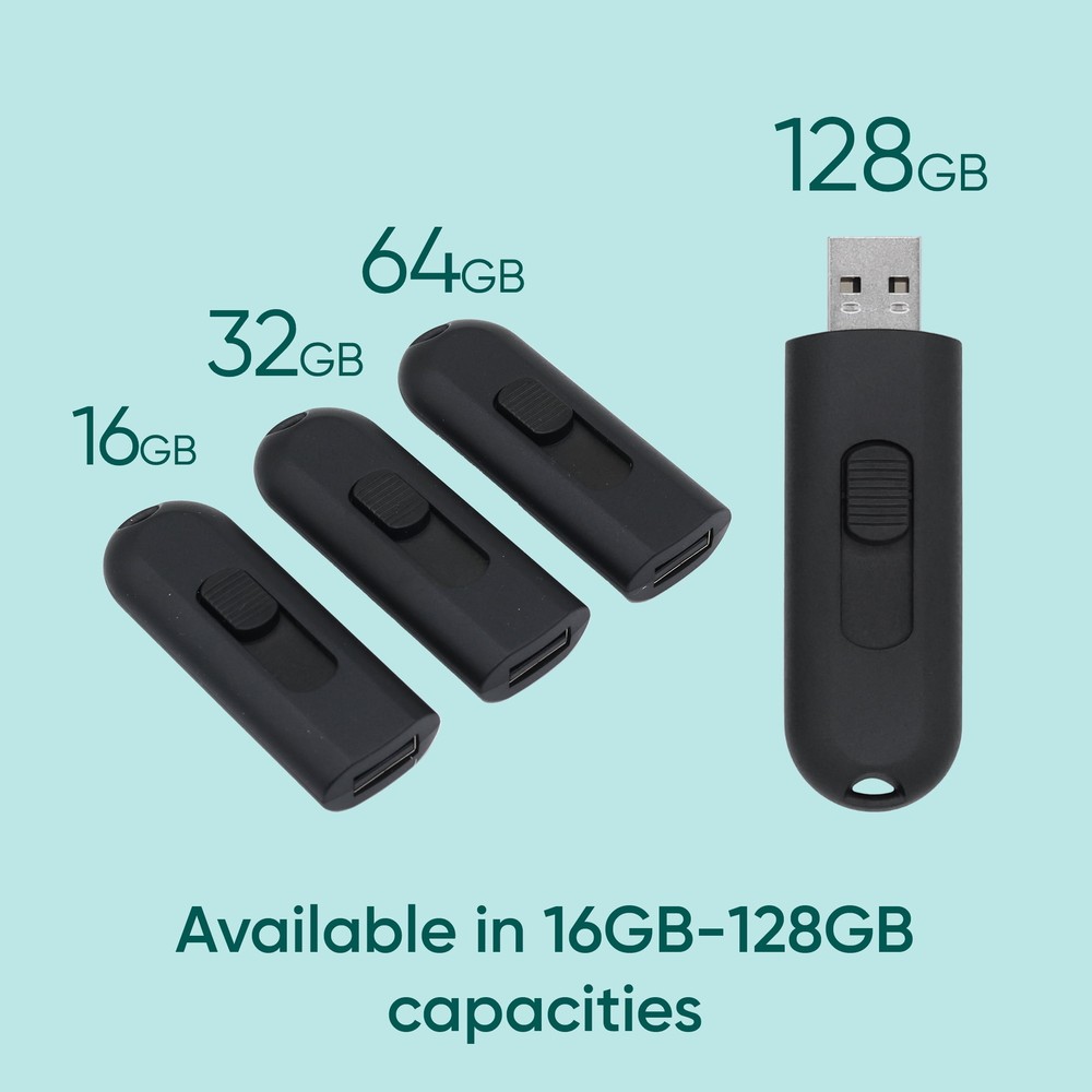 onn. USB 2.0 Flash Drive for Tablets and Computers, 64 GB Capacity