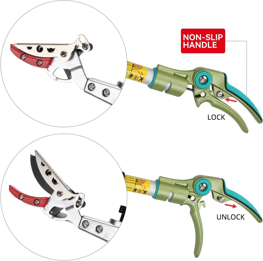 Extendable Tree Pruner, 3.67-5.45 ft Telescopic Pole Pruning Shears