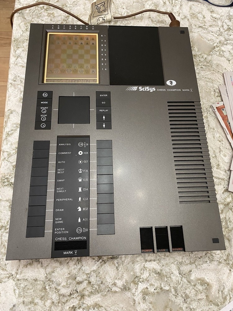 SciSys Chess Champion Mark V. World Champion 1981 Microcomputer. Working.
