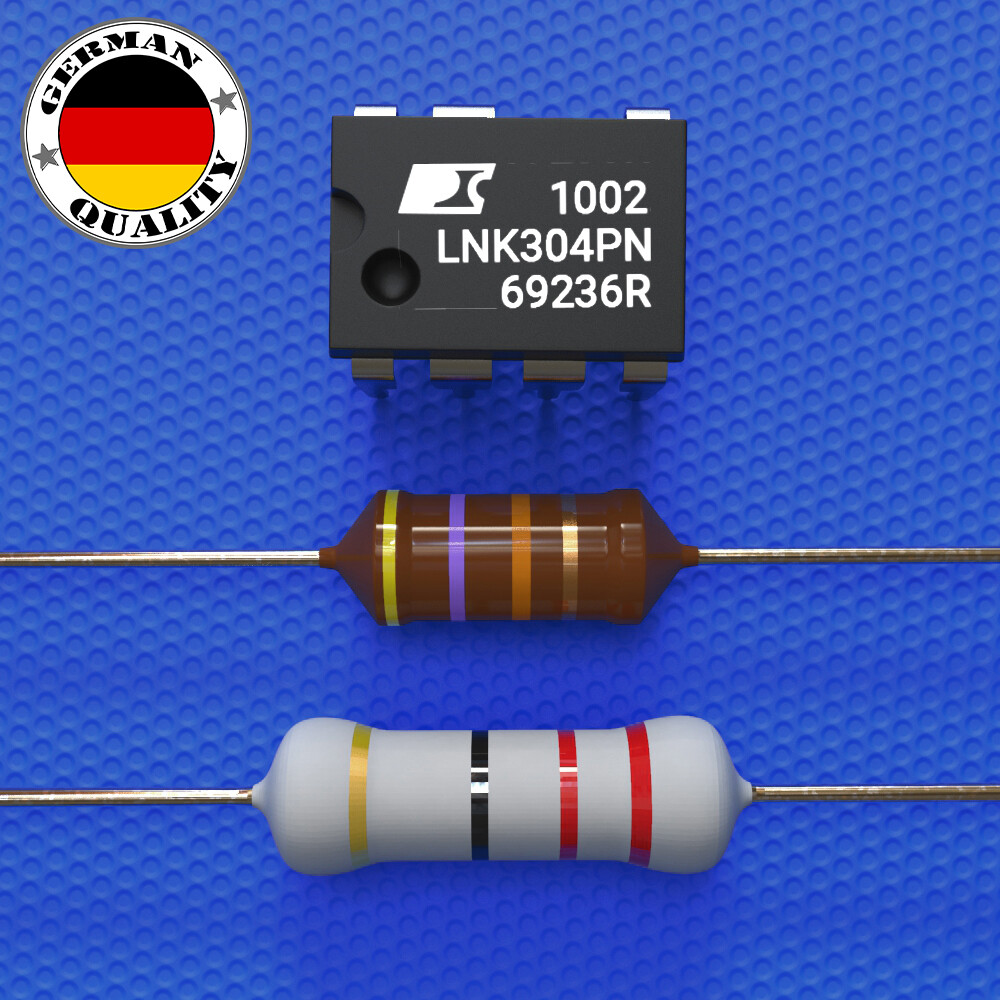 IC Module LNK304PN + Resistor 22 Ohm + 470uH Choke