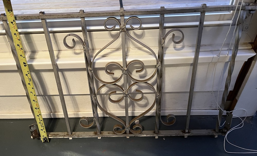 Antique Wrought Iron Window Grate 1950s