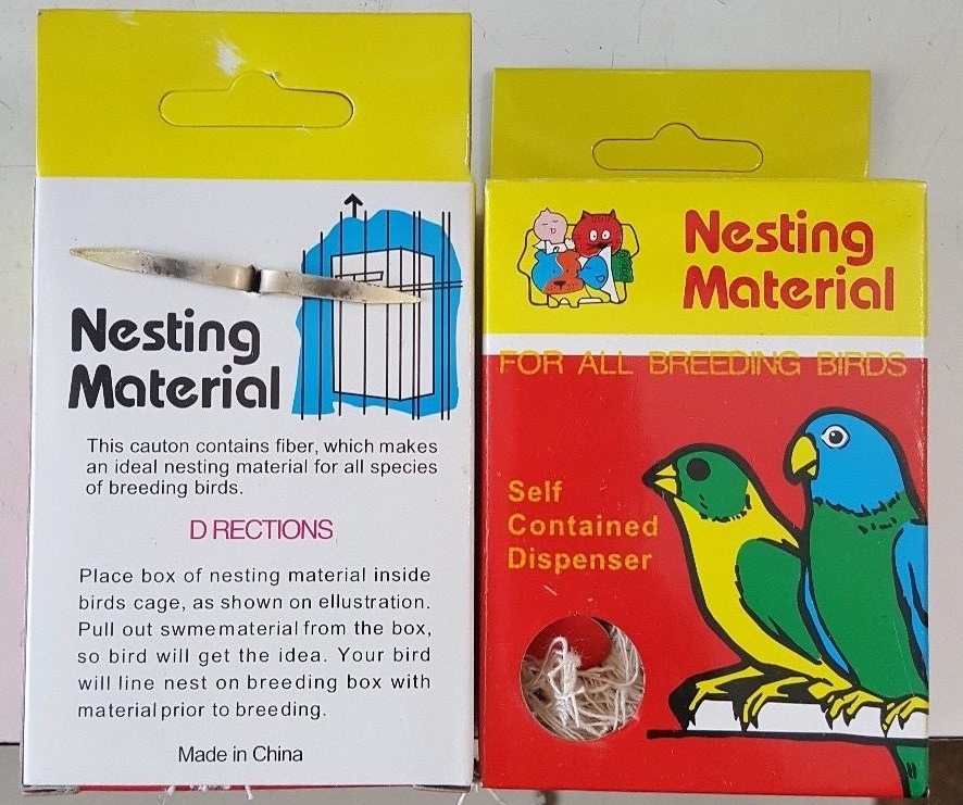 Nesting Material Dispenser for All Breeding Birds (3 Pack)
