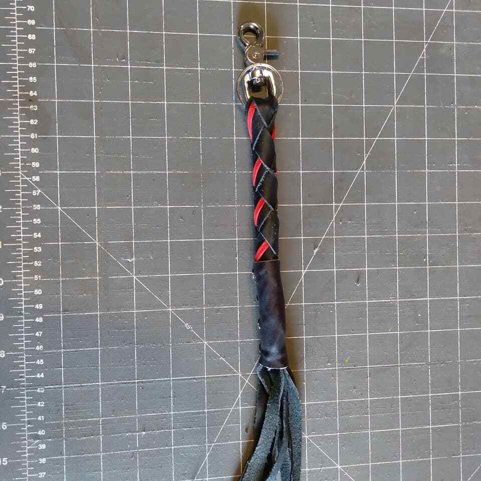 Biker whip getback mini Thin RED Line SKULLBUSTER By Stitch