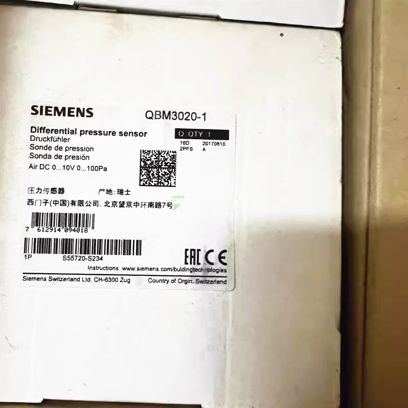 1pcs New SIEMENS Pressure Difference Sensor QBM3020-1 0~10V