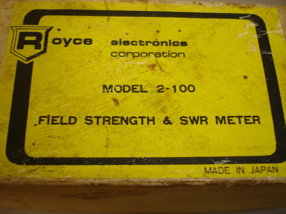 Vintage Royce Electronics Model 2-100 Field Strength & SWR Meter