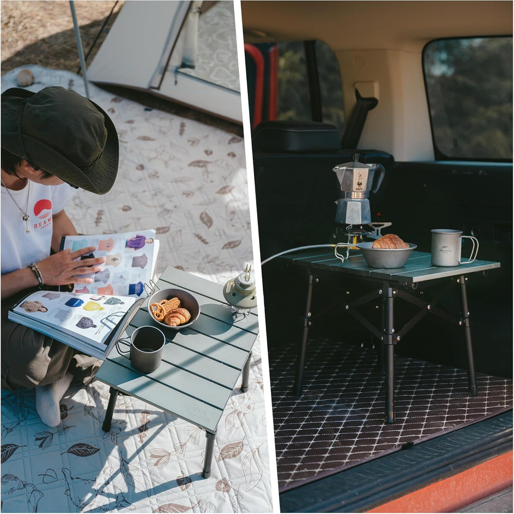 Portable Camping Table, Aluminium Folding Table, Ultralight Camp Table Small Tab