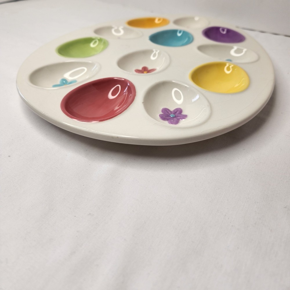 Easter Bunny Blossoms And Blooms Deviled Egg Tray Holds 12 Eggs Spring
