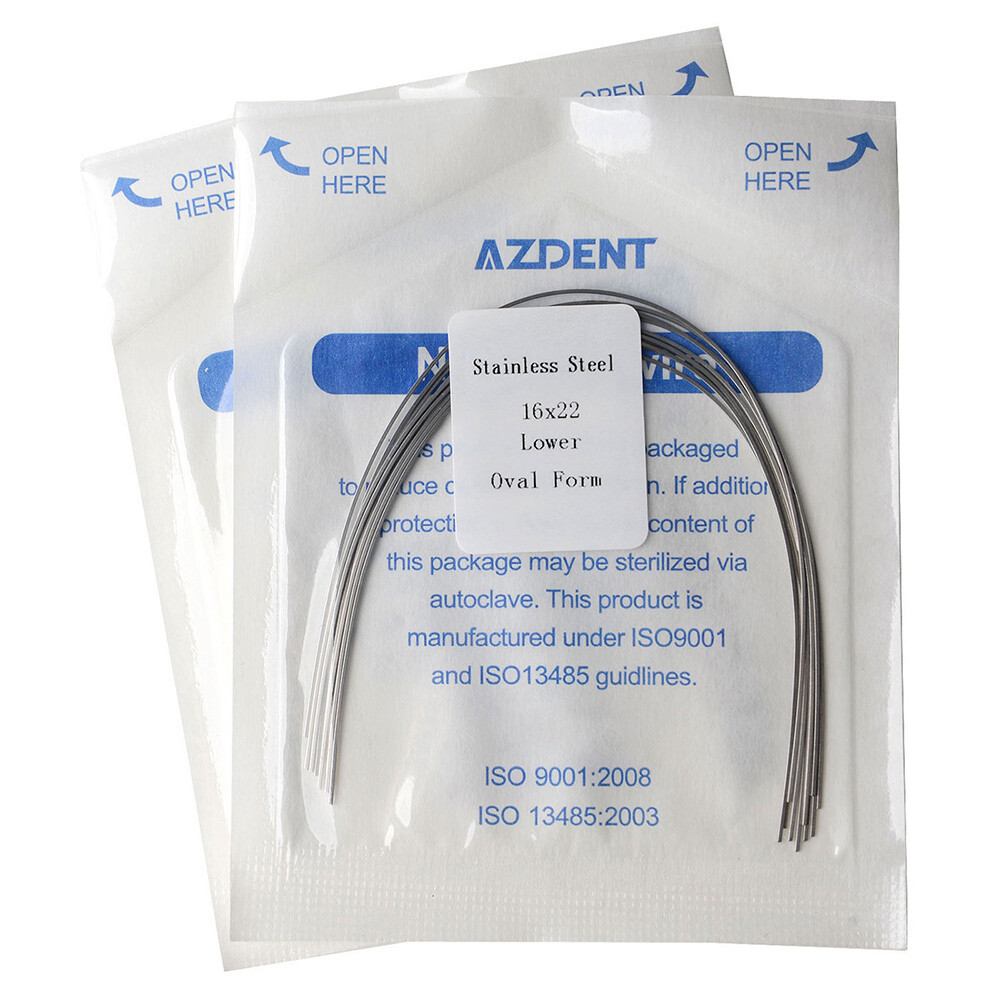 AZDENT Dental Orthodontic Arch Wire Stainles Steel Rectangular Ovoid/Nature Form