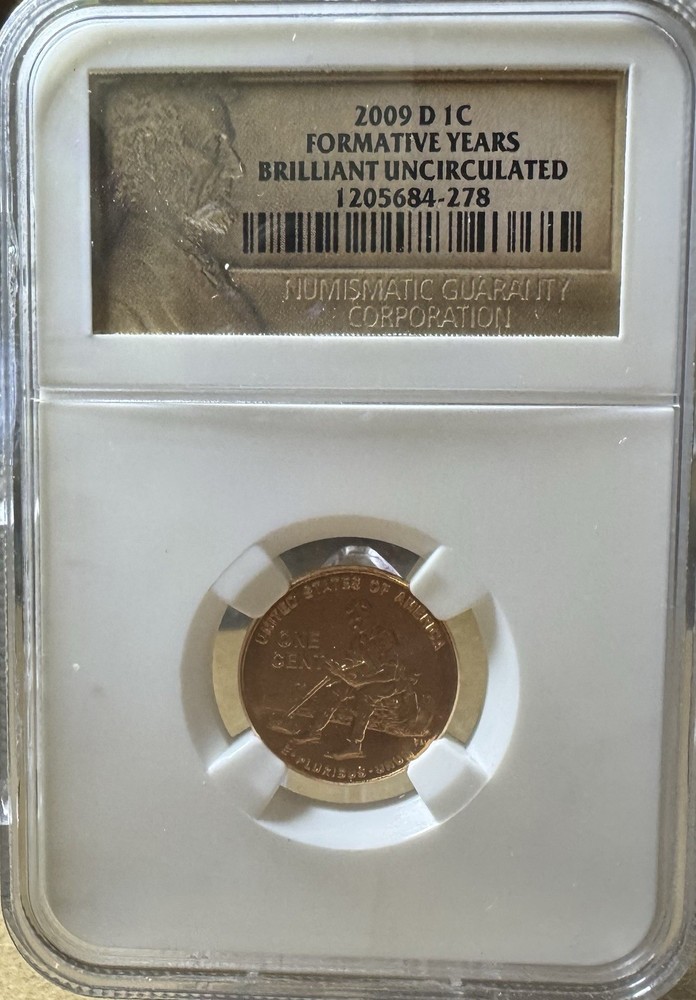 2009 US MINT CENT FORMATIVE YEARS PENNY NGC  BU LINCOLN