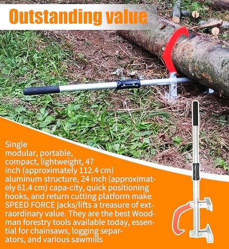 47 Inch TimberJack Forestry/Logging/Log Jack/Chainsaw/Log Lifter/Cant Silver