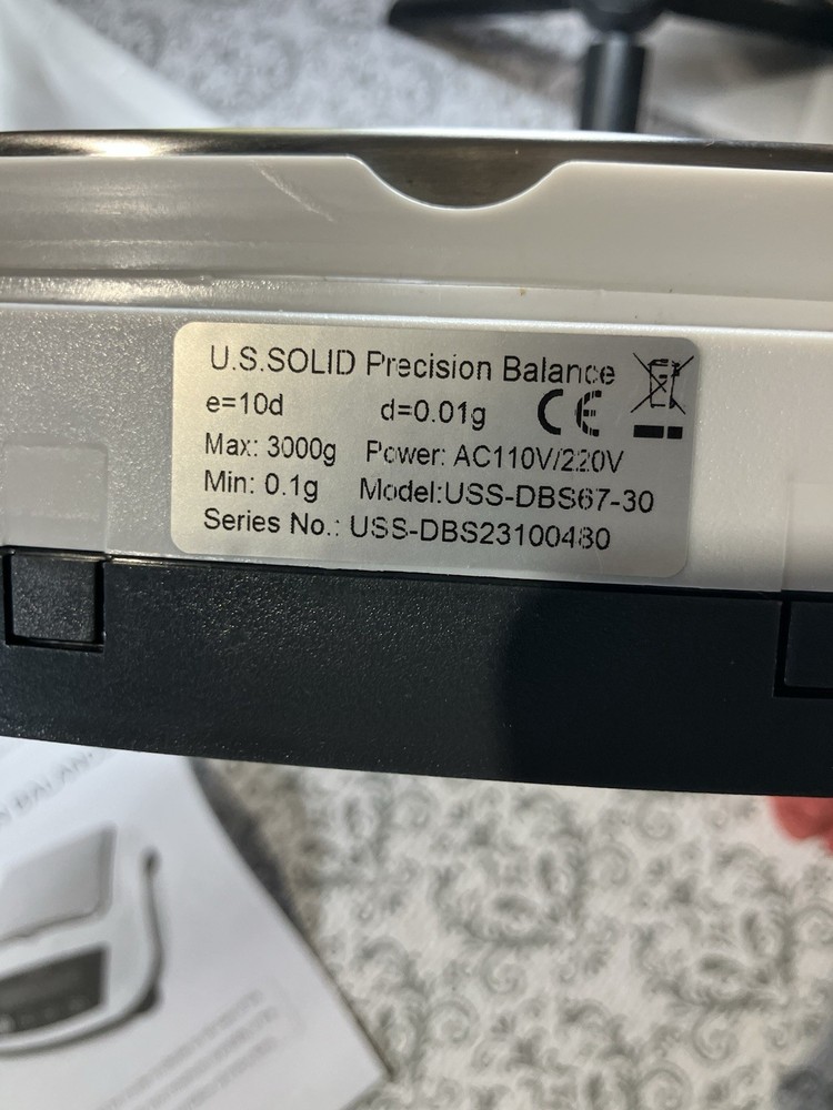 U.S. Solid 3000g x 0.01 g Precision Balance AC/DC Power Supply Missing