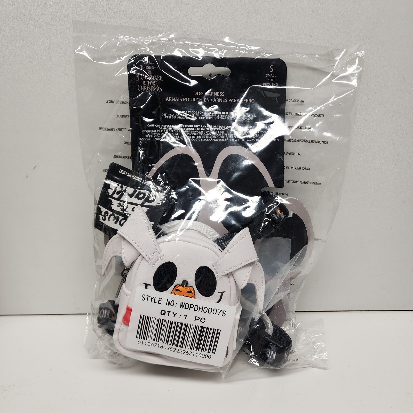 Lounegfly The Nightmare Before Christmas ZERO Dog Harness SMALL Glow in Dark