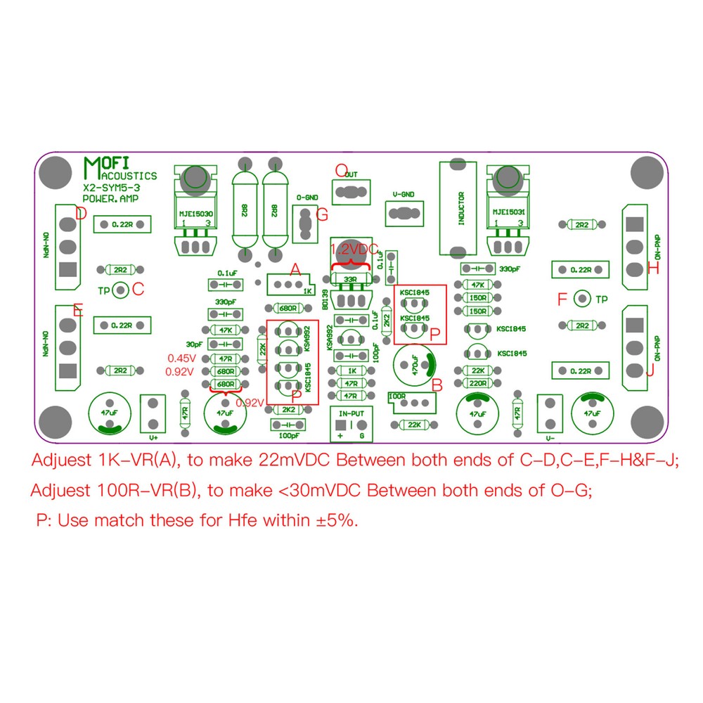 1pair X2-SYM5-3 240Wate 4Ω Power Amplifier-PCB Board