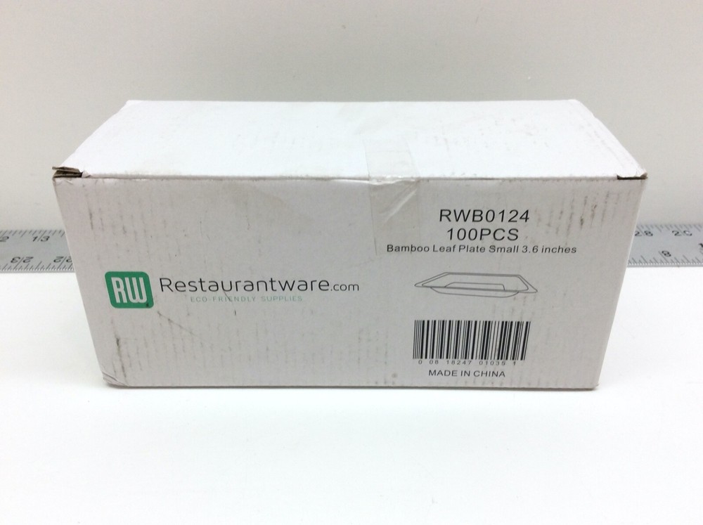 Restaurantware Bamboo Leaf Plate Small 3.6" 100 Count Box