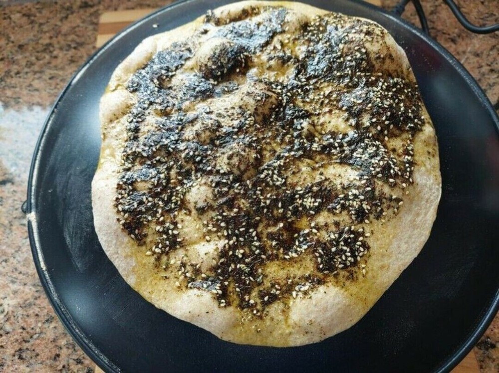 Electric Saj Arabic Bread Maker Non-stick Markouk Thyme /Cheese Pie زغتر مناقيش