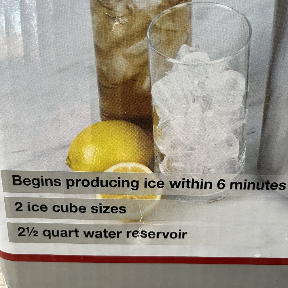 CHEFS Portable Automatic Ice Maker Stainless Steel Countertop