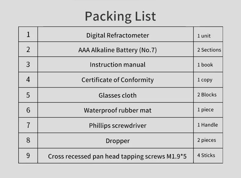 Digital Refractometer Sugar Brix Meter Wine Beer Alcohol Fruit Sugar Hydrometer