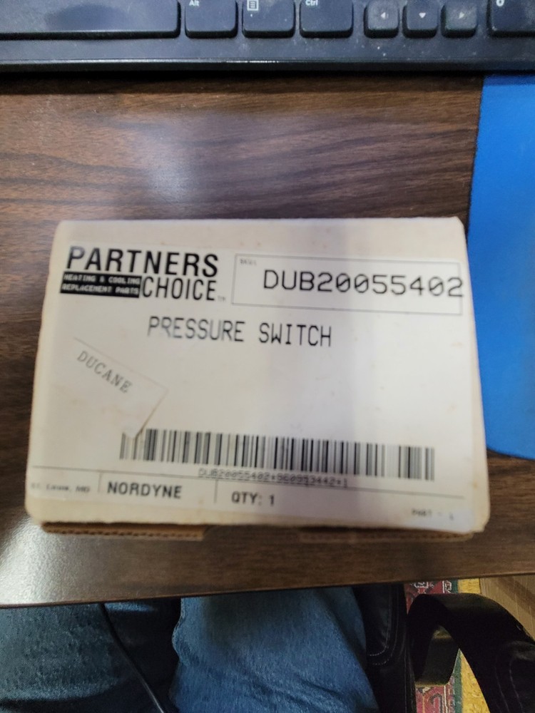 DUB20055402 Pressure Switch from Nordyne
