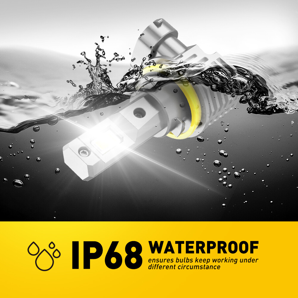 H11 LED Headlight Super Bright Bulbs Kit 6500K White 60000LM High/Low Beam