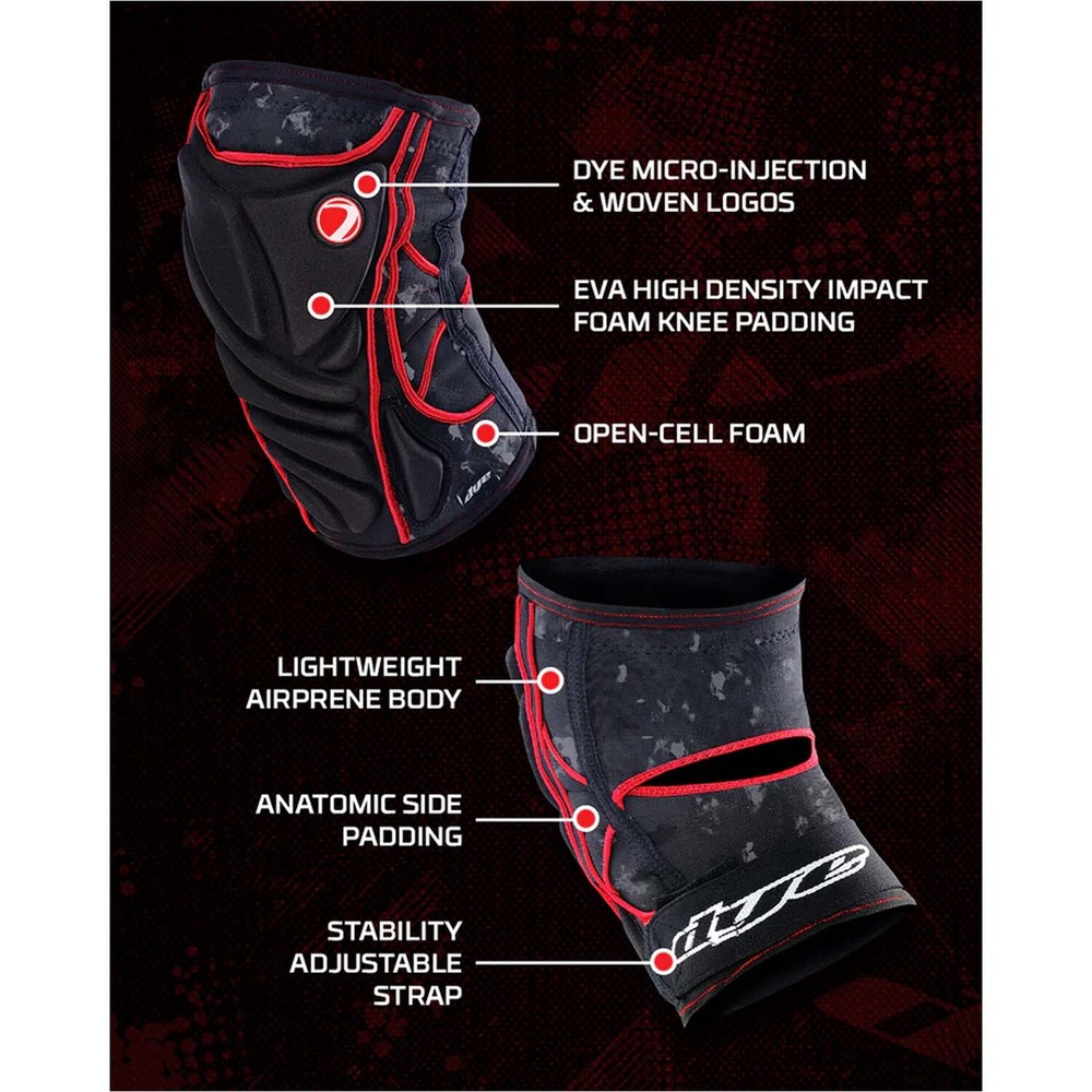 Dye Performance Knee Pads - Dyecam Red - 2X-Large