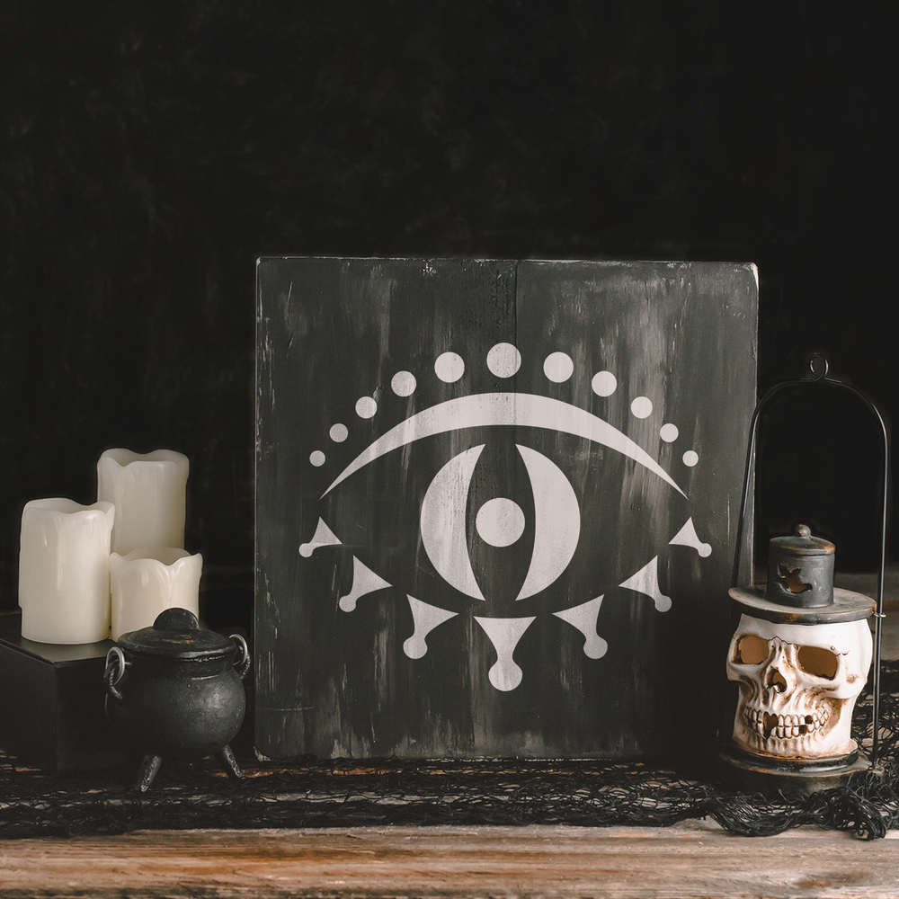 Zuul Evil Eye Stencil - Durable & Reusable Mylar Stencils