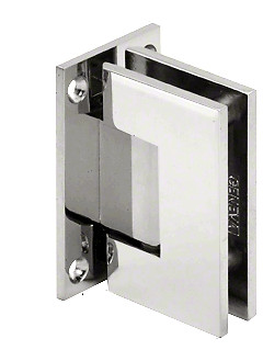 Polished Chrome Victoria 5 Degree Pre-Set Wall Mount Full Back Plate Hinge