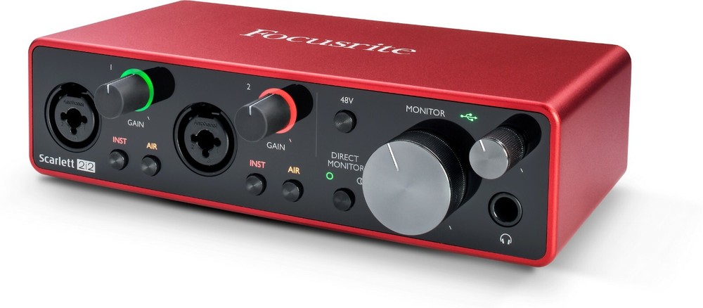 Focusrite Scarlett 2i2 USB 2.0 Audio Interface Gen 3  ,New //ARMENS//.