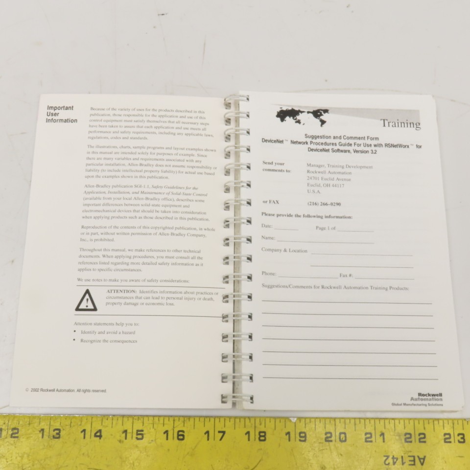 Rockwell DeviceNet Network Procedures Guide For RSNetWorx & DeviceNet 3.2