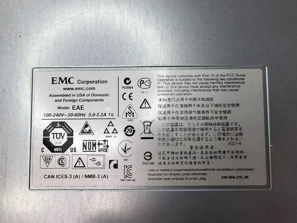 EMC EAE 12-Bay Storage Array SEE NOTES