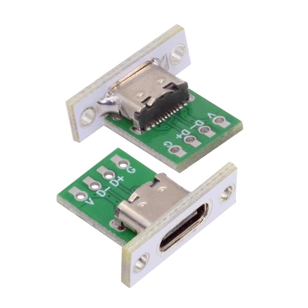 NFHK DIY OEM 5pcs/Set Type C Female Socket Connector Panel Mount Type with PC...