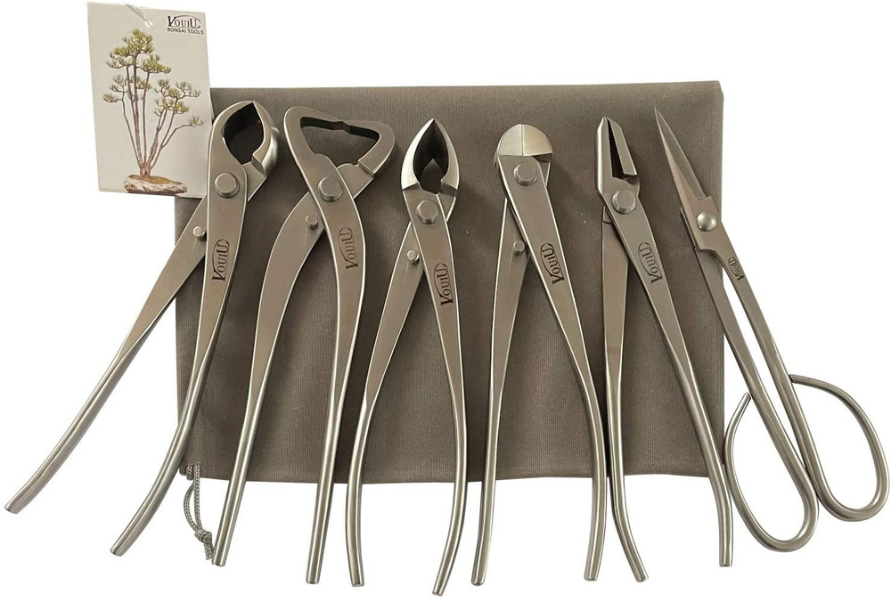 6-Piece Bonsai Tool Set with Cutters & Pliers