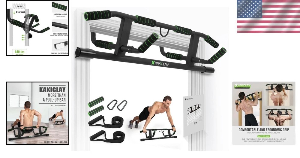 Versatile Foldable Pull Up Bar with Ergonomic Handle - Designed for All Workouts