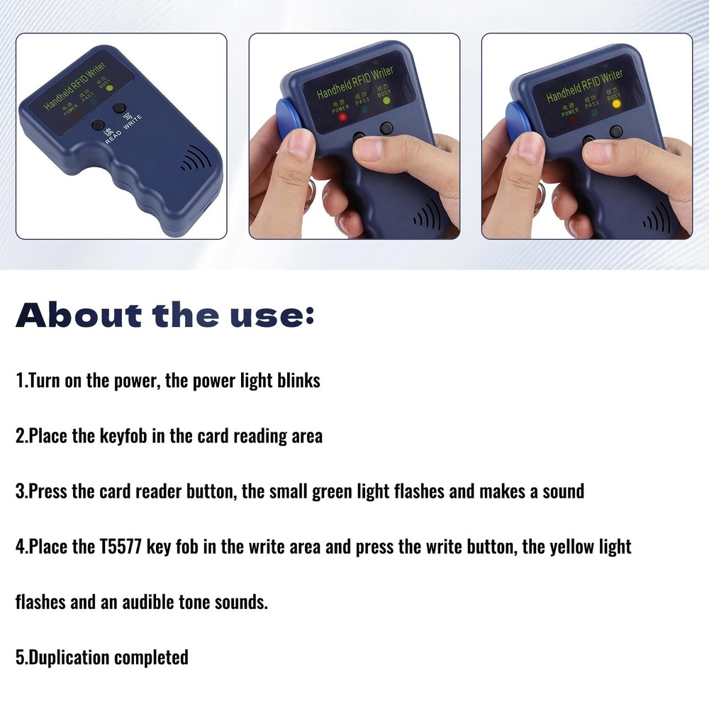 Handheld Copier RFID Reader Rewriter Smart ID Card Duplicator 125KHz...